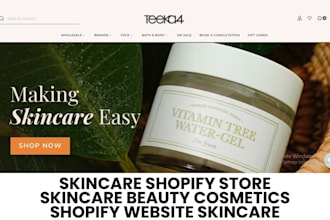 design skin care shopify store cosmetics website spa beauty website