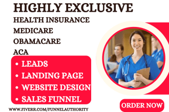 generate medicare aca lead obama care health insurance landing page sales funnel