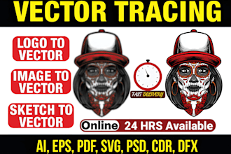 perfectly trace logo or image in vector