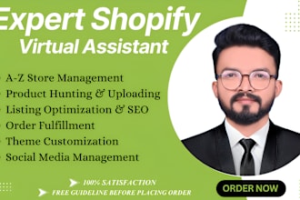 be your shopify virtual assistant and shopify store manager