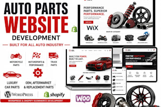 design auto part website, car accessories yacht motorcycle truck part website