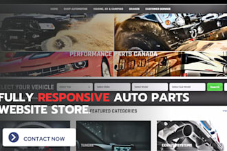 design auto parts car accessories website, quality automotive ecommerce website