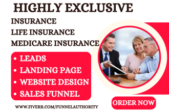 generate life insurance medicare home care health insurance leads landing page