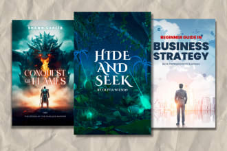 do book cover design, book cover, or ebook cover, KDP ebook cover, paperback