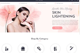 design attractive skincare shopify cosmetic store beauty store makeup website