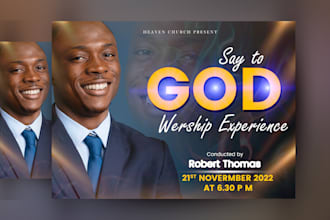 create a mind catching event, poster, prochurch flyer design