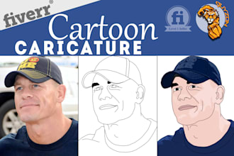 draw you a realistic CARTOON portrait