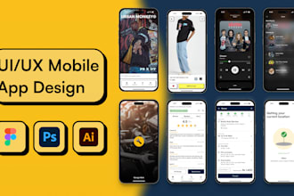 create modern mobile app UI UX design in figma
