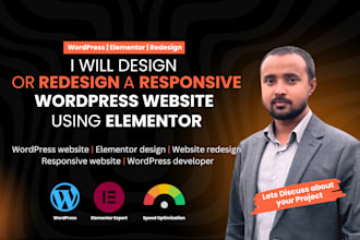 design or redesign a responsive wordpress website using elementor