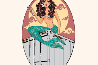 make excellent appealing sexy girl and hair logo