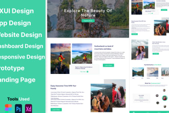 do uxui design, website uxui design  and  dashboard uxui design in figma