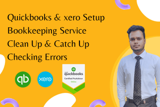 clean up catch up and setup your quickbooks online, xero