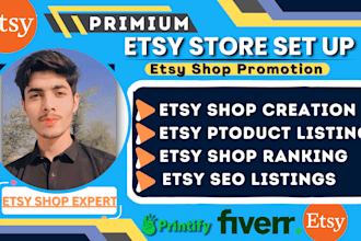 setup etsy store, set up etsy store,product listing and etsy SEO listing
