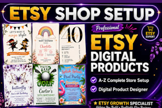 design etsy digital products,etsy store setup,with digital products,etsy seo