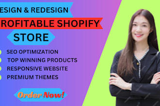 setup profitable shopify website or shopify store design