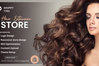 design hair extension shopify store, hair extension website, hair store