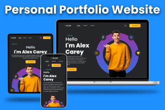create a personal portfolio website, business website, blog or landing page