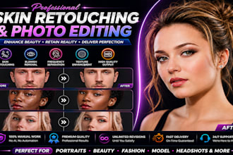 high end photo retouching and skin retouching