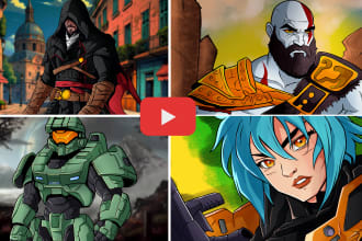 draw custom cartoon youtube thumbnails in any style