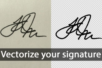vectorize your signature or your logo