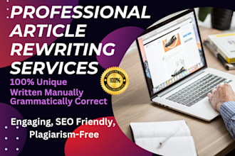 professionally rewrite SEO optimized articles or rewrite ai content