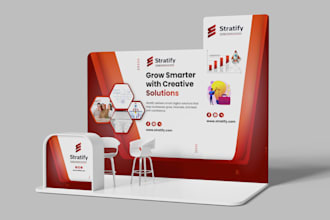design trade show booth and backdrop for your exhibition