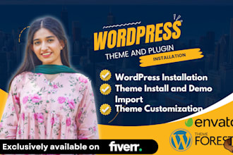 install wordpress, setup theme, plugins, do customization