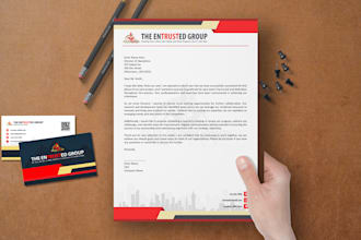design modern business cards and letterhead