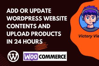 add or update content and products on your wordpress site