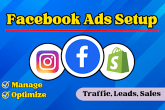 professionally create facebook ads, shopify, and instagram ads