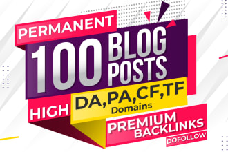 create permanent blog posts on high da pa cf tf domains premium backlinks