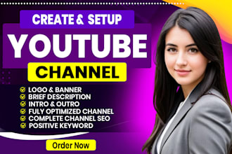 create and setup youtube channel