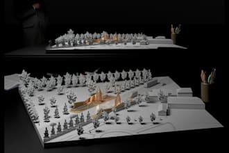 do a realistic digital maquette rendering
