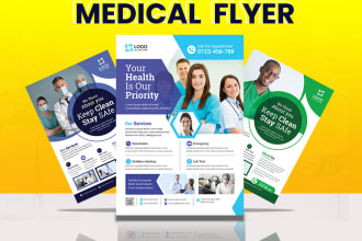 do urgent, product, medical, dental, cleaning, roofing, sales sheet flyer design