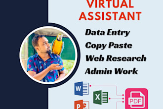 do data entry, copy paste, typing and admin work