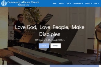 build responsive church website, church donation website
