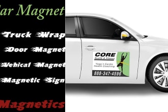 design creative truck, car and van  magnet sign