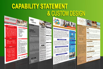 do professional, government,  capability statement design