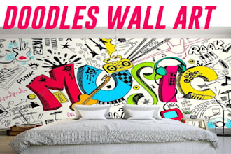 design graffiti wall art, murals wall arts, wall art desing, doodles wall art