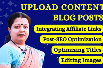 upload blog content and articles to your wordpress site