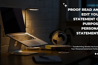 proof read and edit your personal statement or statement of purpose