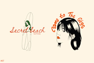 create vintage logo illustration