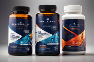 do premium supplement label design, product jar label
