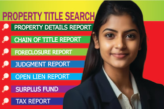do real estate property title search with all deeds