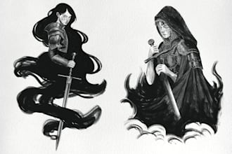 draw fantasy characters in my style