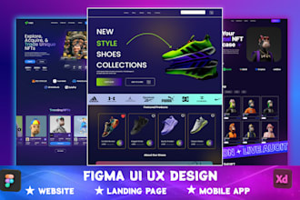 do modern website ui ux design, mobile app ux ui design