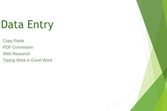 do data entry, manually data typing job, data mining, web research, copy