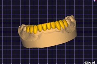 design anatomical mono, cutback and implant teeths