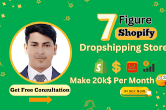 build 7 figure shopify dropshipping store to make passive income