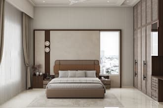 design a luxury bedroom interior with realistic 3d